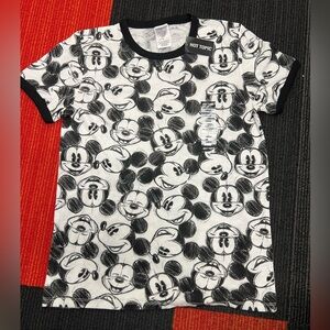 HOT TOPIC MICKEY MOUSE ALL OVER SKETCH SHIRT size L
